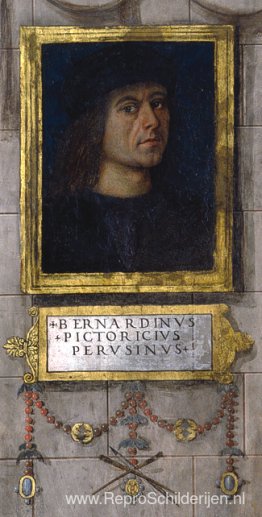 Zelfportret in de Baglioni-kapel Zelfportret in de Baglioni-kapel