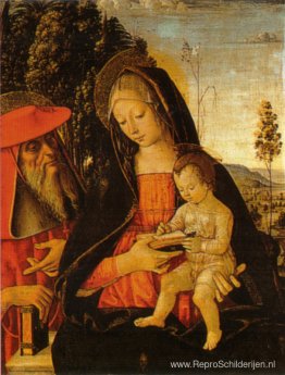 Madonna met Schrijvend Kind en St. Jerome Madonna met Schrijvend Kind en St. Jerome