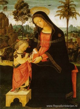 Madonna met Schrijvend Kind Madonna met Schrijvend Kind