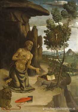 Heilige Hiëronymus in de wildernis Heilige Hiëronymus in de wildernis