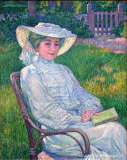 Dame in het wit, portret van mevrouw Théo Van Rysselberghe Dame in het wit, portret van mevrouw Théo Van Rysselberghe