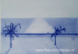 Back Bay in Bombay uit de 'India, Mother'-suite van 7 aquatinten Back Bay in Bombay uit de 'India, Mother'-suite van 7 aquatinten