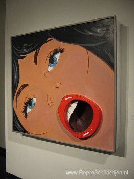 Vrouw met gescheiden lippen Vrouw met gescheiden lippen