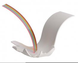 Regenboog met waterval Regenboog met waterval