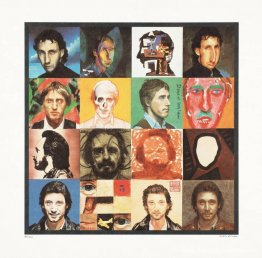 Illustratie op de cover van Face Dances Illustratie op de cover van Face Dances