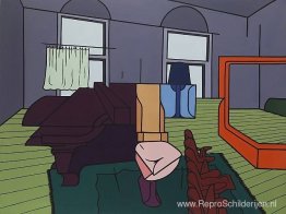 Interieur met pianoforte Interieur met pianoforte