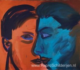 Kus blauw-rood Kus blauw-rood