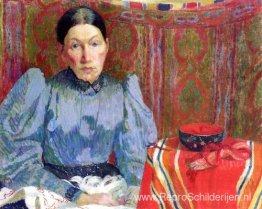 Portret van Emilie Amiet-Baer Portret van Emilie Amiet-Baer