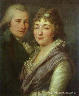 Portret van V. I. Mitrofanov en M. A. Mitrofanova Portret van V. I. Mitrofanov en M. A. Mitrofanova