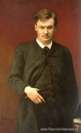 Portret van de componist Alexander Glazunov Portret van de componist Alexander Glazunov