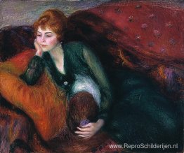 Jonge vrouw in het groen Jonge vrouw in het groen