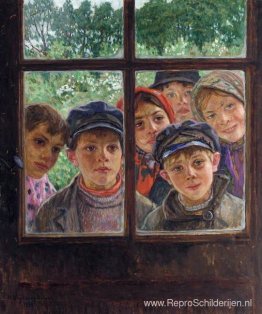 Kinderen bij het raam Kinderen bij het raam