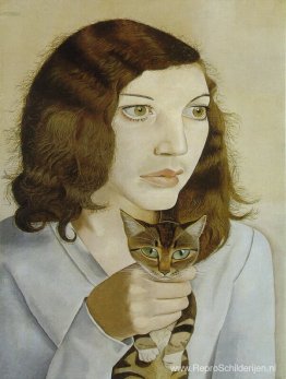 Meisje met een katje Meisje met een katje