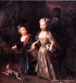 Frederik en zijn zuster Wilhelmina Frederik en zijn zuster Wilhelmina