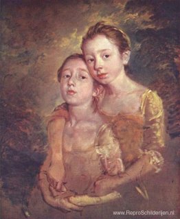 Portret van de dochter van de kunstenaar met een kat Portret van de dochter van de kunstenaar met een kat