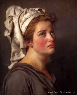 Portret van een jonge vrouw in een tulband Portret van een jonge vrouw in een tulband