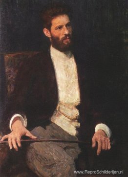 Portret van beeldhouwer Mark Matveevich Antokolski Portret van beeldhouwer Mark Matveevich Antokolski