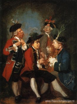 Sir Thomas Kennedy, James Caulfeild, de heer Ward en de heer Phe Sir Thomas Kennedy, James Caulfeild, de heer Ward en de heer Phe