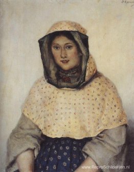 Portret van TK Domozhilova Portret van TK Domozhilova