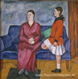 Portret van S. P. Konchalovsky met haar dochter Portret van S. P. Konchalovsky met haar dochter