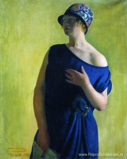 Portret van I.B. Kustodieva, dochter van de kunstenaar Portret van I.B. Kustodieva, dochter van de kunstenaar