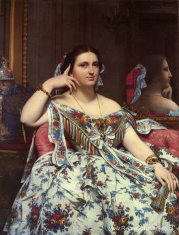 Portret van mevrouw Moitessier zittend Portret van mevrouw Moitessier zittend