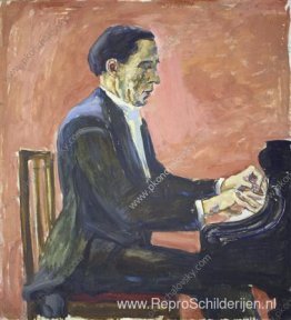 Portret van de Franse pianist Alfred Cortot Portret van de Franse pianist Alfred Cortot
