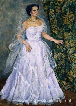 Portret van de zangeres Zara Alexandrovna Doluchanova Portret van de zangeres Zara Alexandrovna Doluchanova