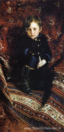 Portret van Yuriy Repin, de zoon van de kunstenaar Portret van Yuriy Repin, de zoon van de kunstenaar