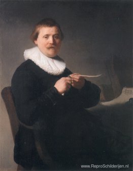 Man een ganzenveer slijpen Man een ganzenveer slijpen