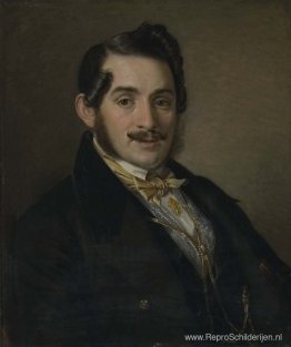 Portret van een onbekende in een zwarte jas Portret van een onbekende in een zwarte jas