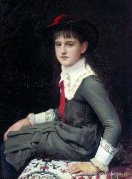 Portret van Barbara Kirillovna Lemokh in haar kindertijd Portret van Barbara Kirillovna Lemokh in haar kindertijd