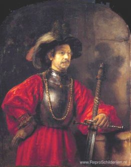 Portret van een man in militair kostuum Portret van een man in militair kostuum