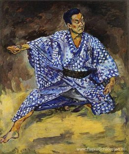 Portret van een Japanse acteur Todzyuro Kavarasaki Portret van een Japanse acteur Todzyuro Kavarasaki