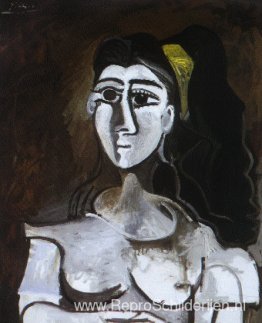 Buste van vrouw met geel lint (Jacqueline) Buste van vrouw met geel lint (Jacqueline)