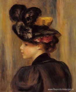 Jonge vrouw met een zwarte hoed Jonge vrouw met een zwarte hoed