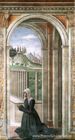 Portret van donor Francesca Pitti Tornabuoni Portret van donor Francesca Pitti Tornabuoni