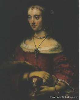 Dame met schoothondje Dame met schoothondje