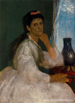 Portret van Clara Böcklin Portret van Clara Böcklin