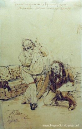 Poesjkin bij Karl Bryullov Poesjkin bij Karl Bryullov