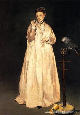 Vrouw met een papegaai Vrouw met een papegaai