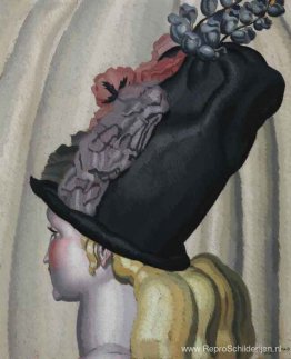 Portret van een vrouw met hoed Portret van een vrouw met hoed