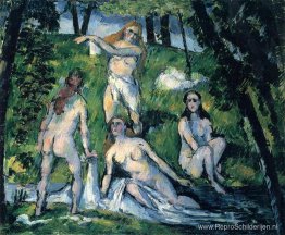 Vier zwemmers Vier zwemmers