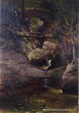 Landschap met waterval Landschap met waterval