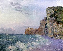 Kliffen in de avond van Normandië Kliffen in de avond van Normandië