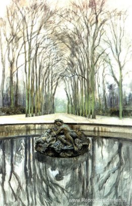Versailles. Fontein van Bacchus in de winter Versailles. Fontein van Bacchus in de winter