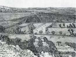 La Crau Gezien vanaf Montmajour La Crau Gezien vanaf Montmajour