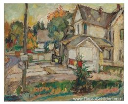 Straatbeeld met hotdogkraam Straatbeeld met hotdogkraam