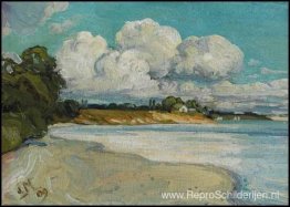 Aan de oever van het meer in de buurt van Bronte Aan de oever van het meer in de buurt van Bronte
