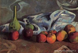 Stilleven met appels en groene vaas Stilleven met appels en groene vaas